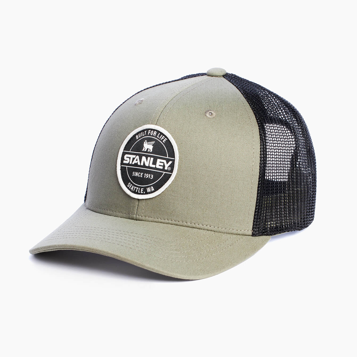 The Classic Patch Trucker Cap: Moss / One Size