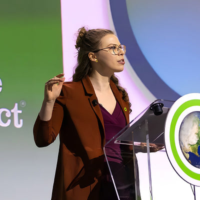 Generation Climate Europe logo with tree and globe icon in blue and green