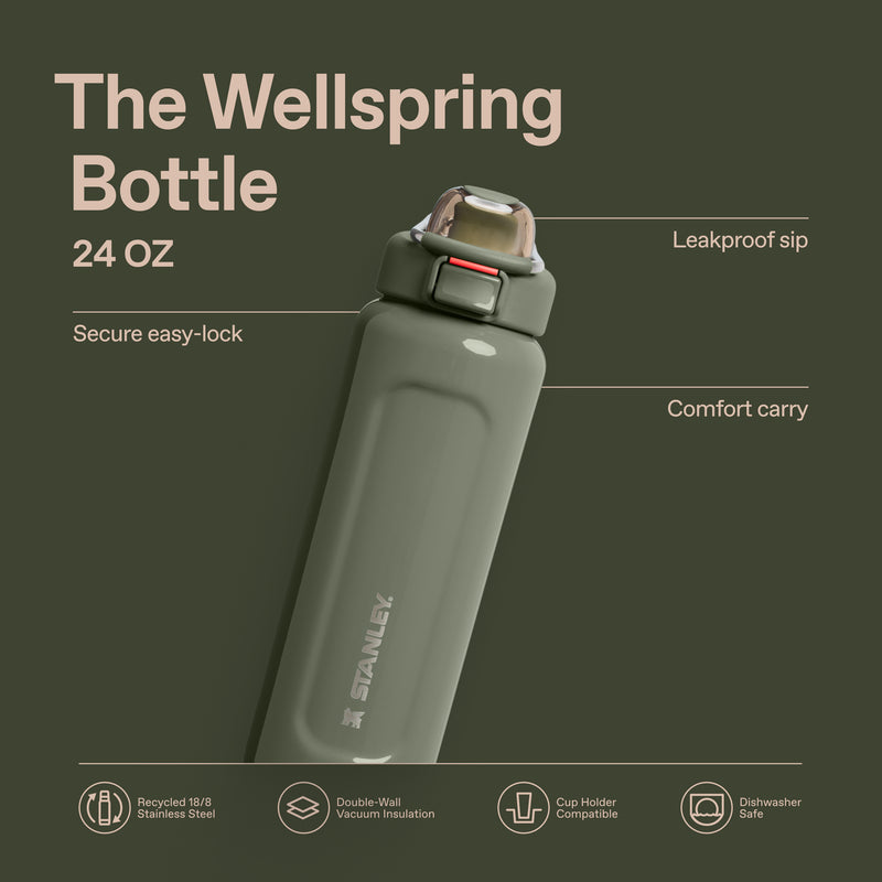 Stanley 1913 The Wellspring Bottle 24 OZ in Dried Pine Gloss