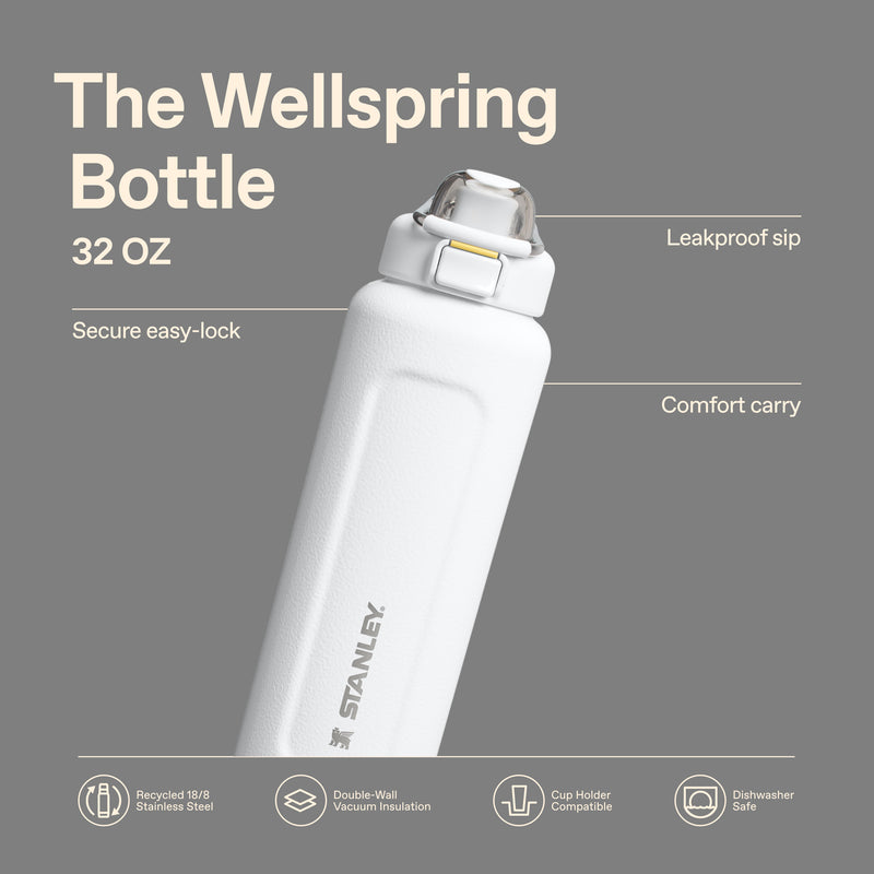 Stanley 1913 The Wellspring Bottle 32 OZ in Hammertone Frost