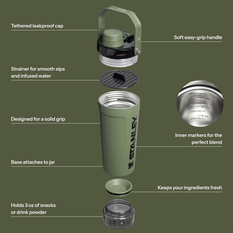 Stanley 1913 The Vitalize™ Shaker Bottle 20 OZ in Dried Pine