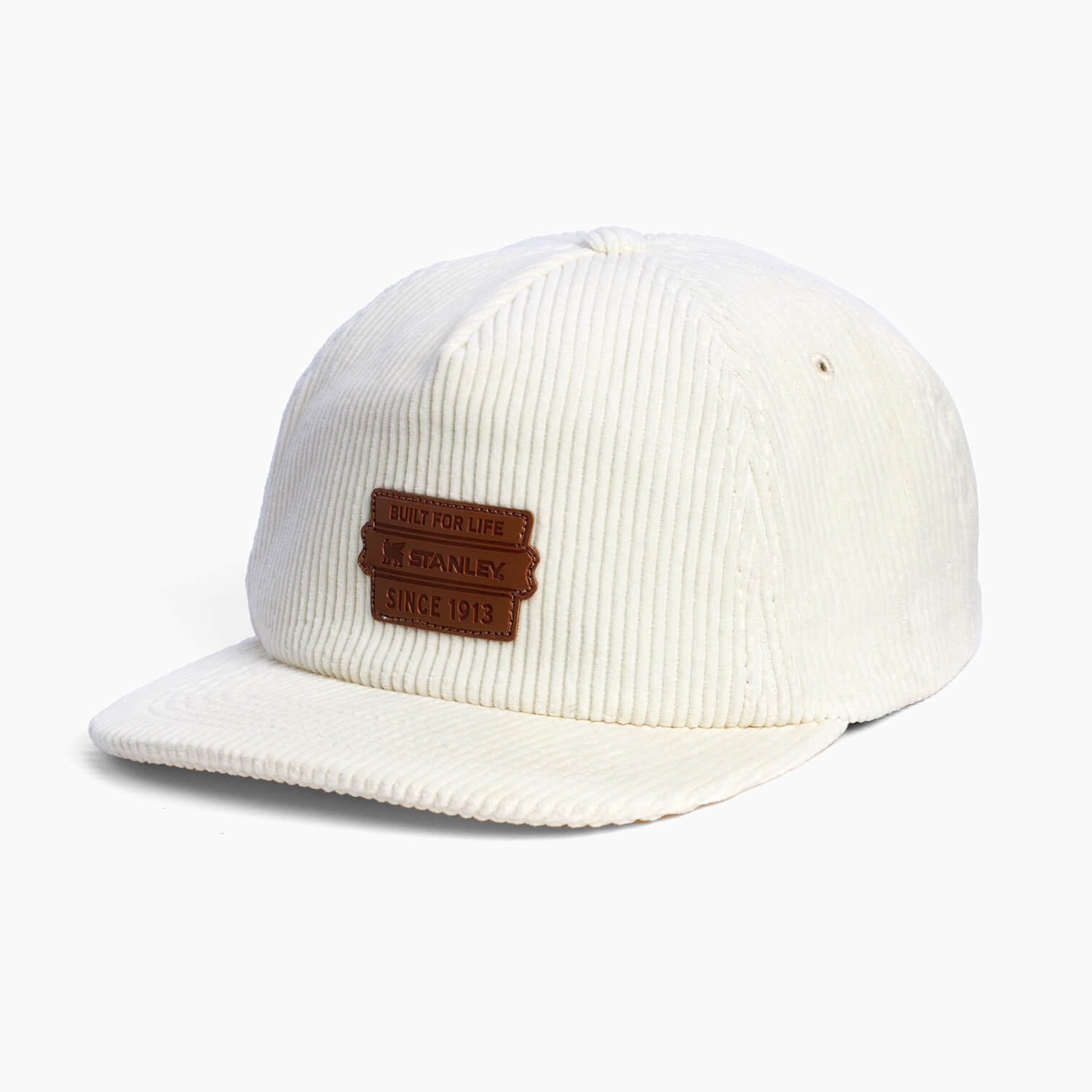 The Stack Patch Corduroy Cap: Pale Stone / One Size