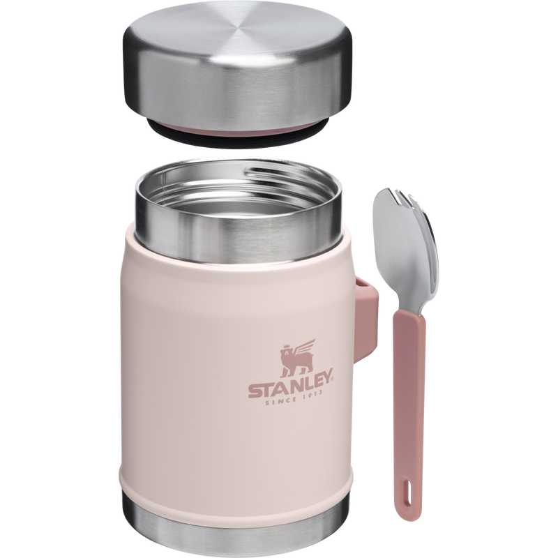 Stanley 1913 Classic Legendary Food Jar + Spork 14 OZ - Stanley Create in Rose Quartz | Cross Section View