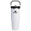 Stanley 30 OZ Ice Flow Flip Straw Insulated Tumbler In Frost White