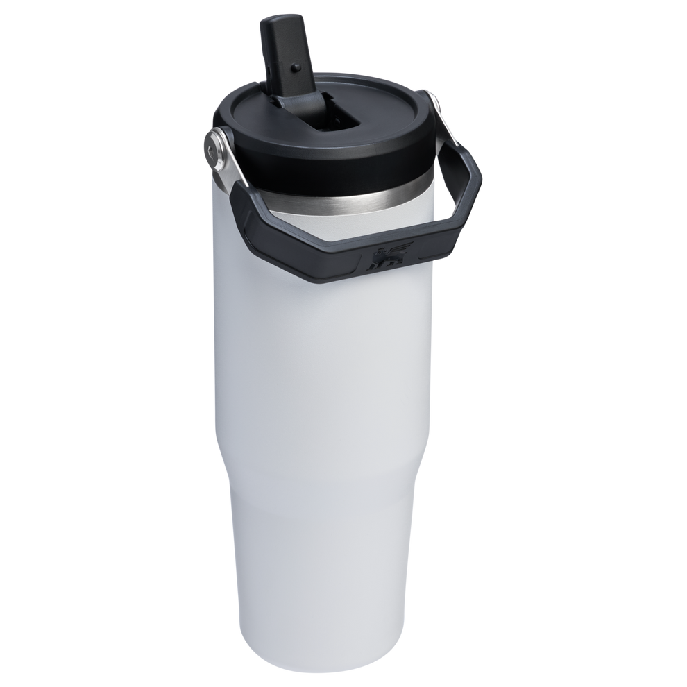 Stanley 30 OZ Ice Flow Flip Straw Insulated Tumbler In Frost White