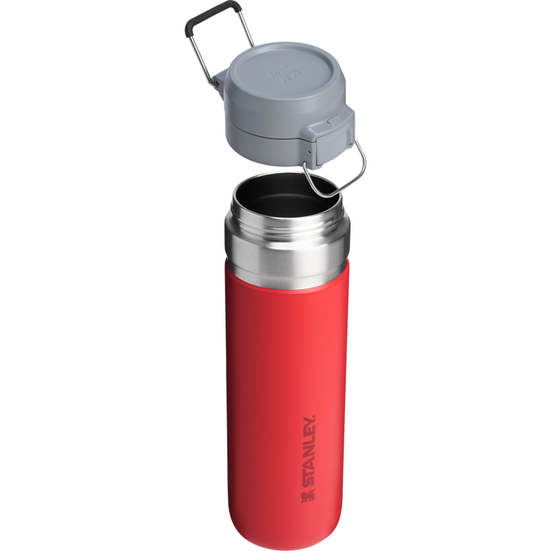 Stanley 1913 The Quick Flip Go Bottle 24 OZ in Chili Red | Cross Section View