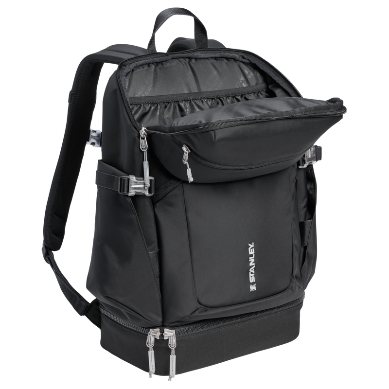 Stanley 1913 The Vitalize™ Backpack 30.9 QT in Black | Back Open View