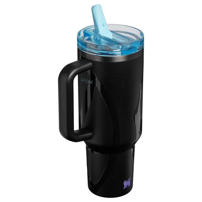 Stanley 1913 Stanley 1913 x Caitlin Clark Quencher® ProTour Flip Straw Tumbler 40 OZ in Caitlin Clark Blacktop | Back View