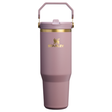 Stanley 30 OZ IceFlow Flip Straw Stainless Steel Tumbler In Cashmere Pink