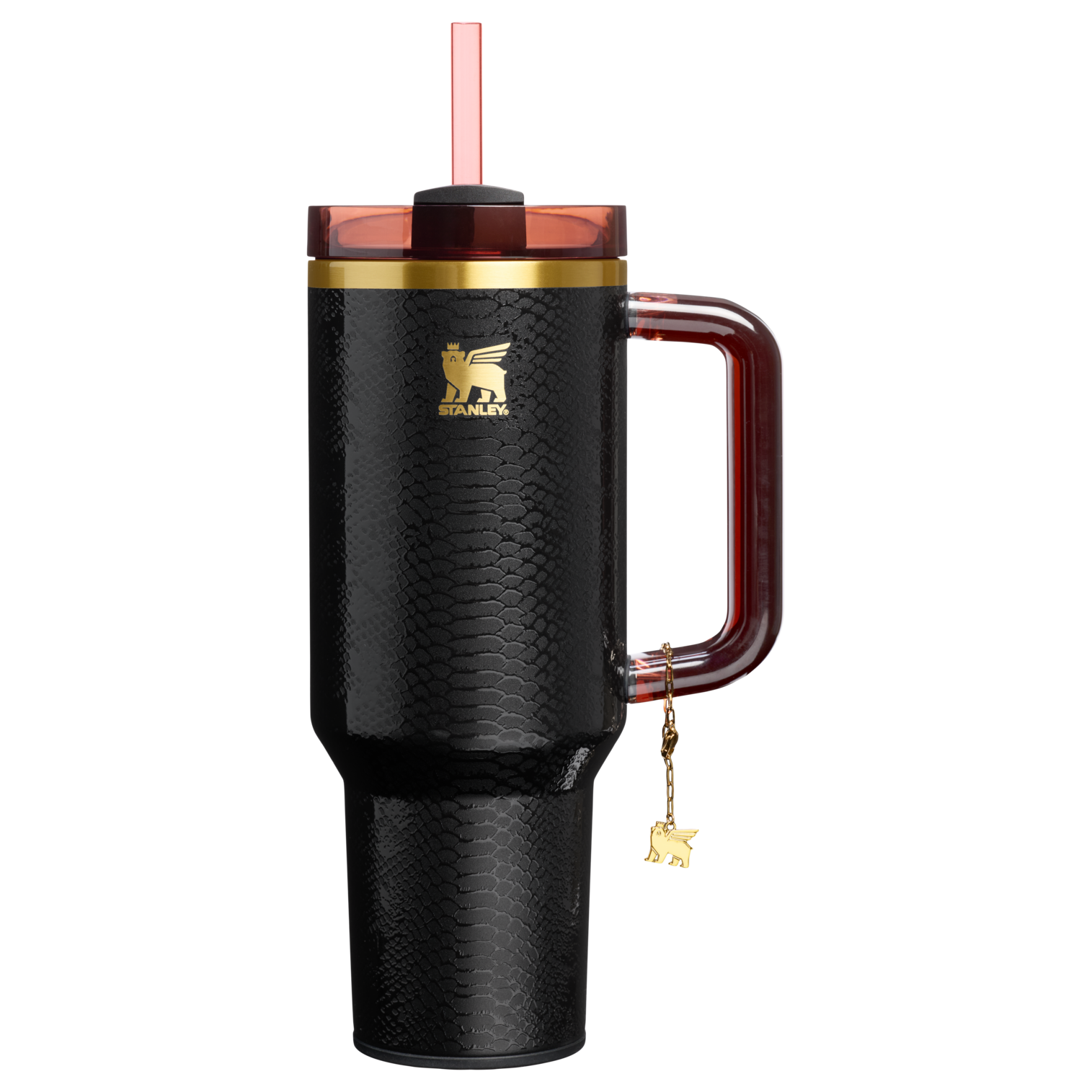 Stanley 40 OZ Quencher Luxe Tumbler In Black Snakeskin