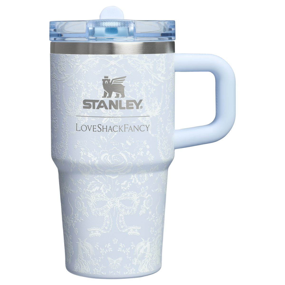 Stanley 1913 Stanley 1913 x LoveShackFancy Holiday Quencher® ProTour Flip Straw Tumbler 20 OZ in Toscana Toile Alpine Blue | Front View