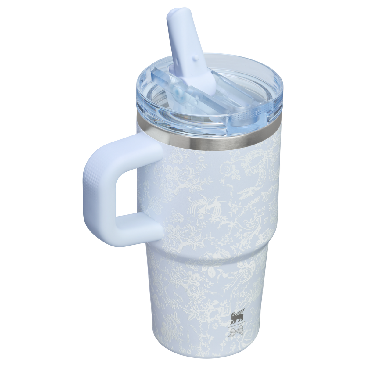Stanley 1913 Stanley 1913 x LoveShackFancy Holiday Quencher® ProTour Flip Straw Tumbler 20 OZ in Toscana Toile Alpine Blue | Back View
