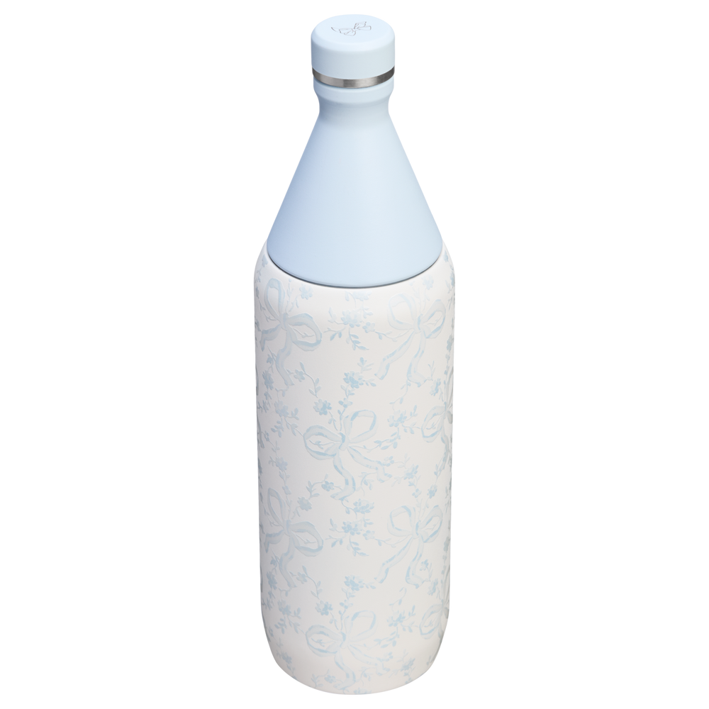 Stanley 1913 Stanley 1913 x LoveShackFancy Holiday All Day Slim Bottle 34 OZ in Coquette Bow Winter Ice | View 2