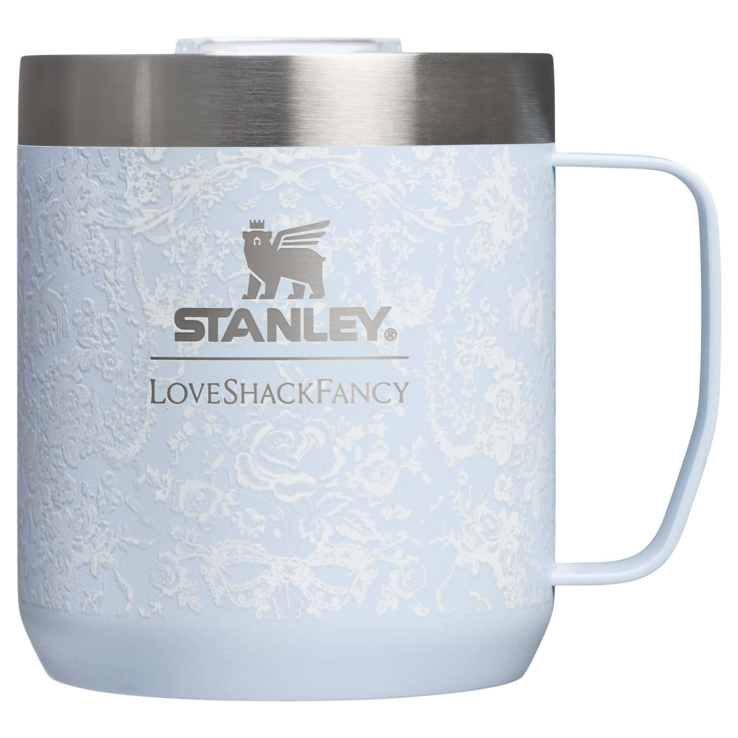 Stanley 1913 Stanley 1913 x LoveShackFancy Holiday Everyday Camp Mug Set 12 OZ in Toscana Toile Alpine Blue | View 3
