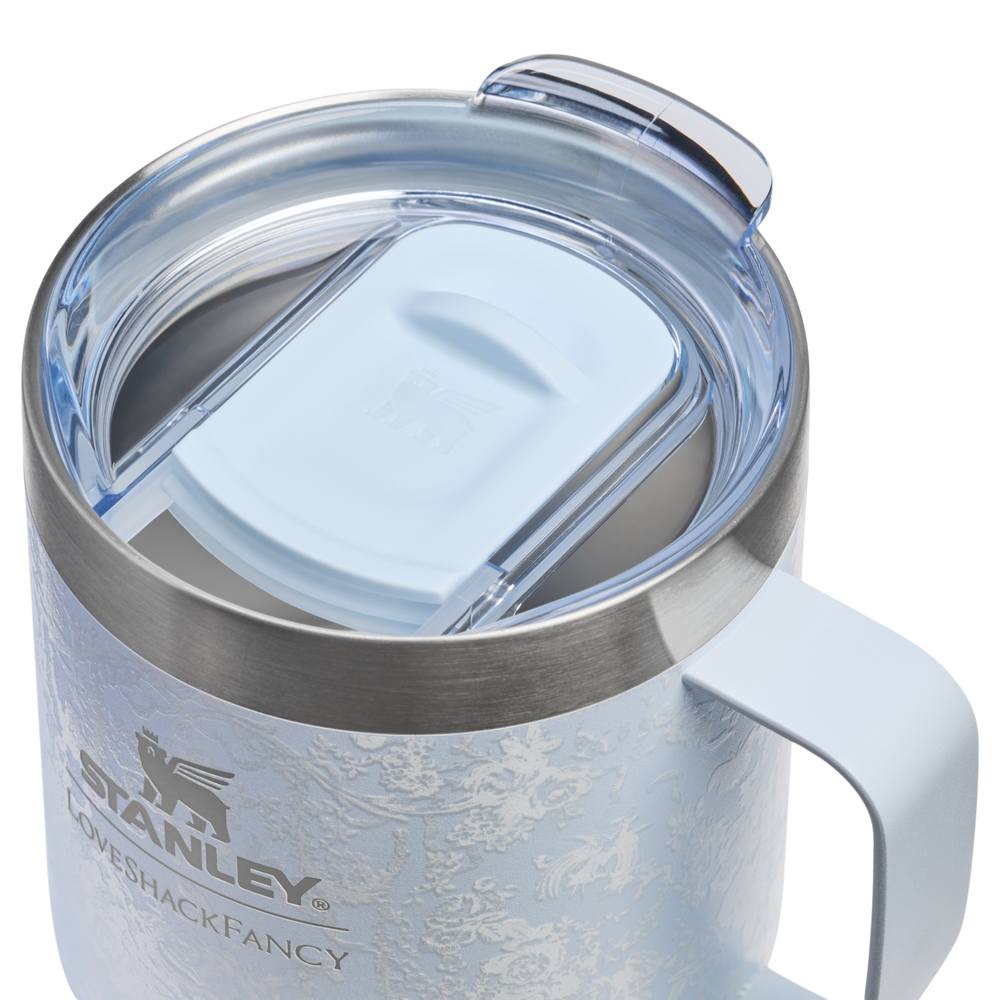 Stanley 1913 Stanley 1913 x LoveShackFancy Holiday Everyday Camp Mug Set 12 OZ in Toscana Toile Alpine Blue | View 4