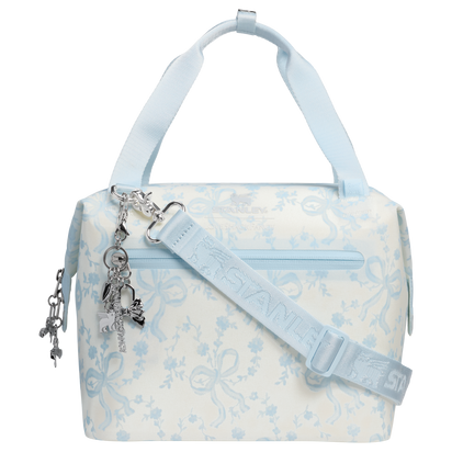 Stanley 1913 Stanley 1913 x LoveShackFancy Holiday All Day Julienne Mini Cooler 10 Can 7.4 QT 7.0 L in Coquette Bow Winter Ice | Front View