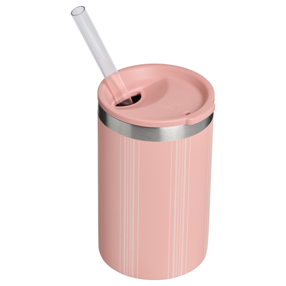 Stanley 1913 The Everyday Can Cooler Cup 10 OZ in Peach Rose Picnic Stripe