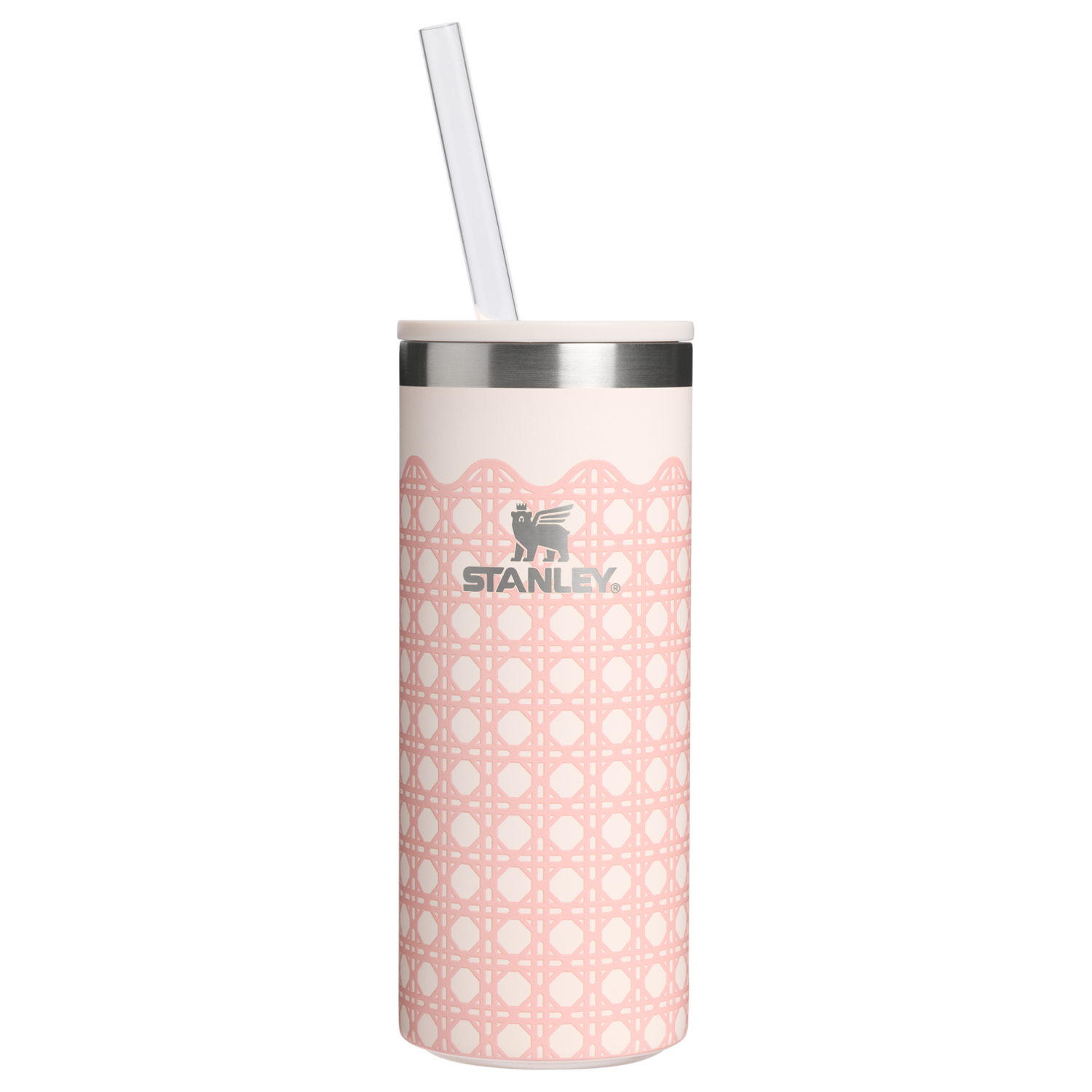 Stanley 1913 The Everyday Slim Can Cooler Cup 10 OZ in Rose Quartz Rattan | View 1