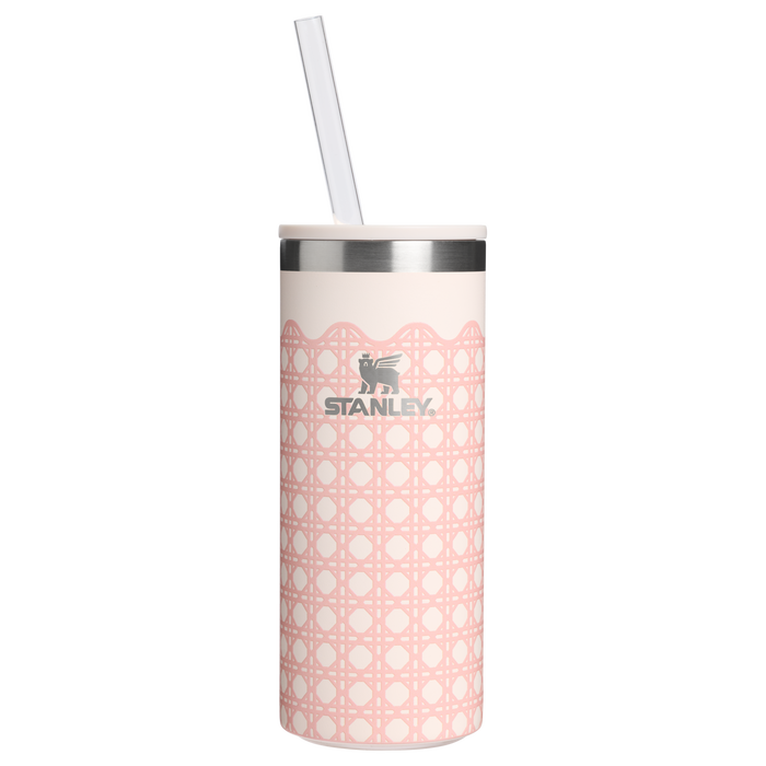 Stanley 1913 The Everyday Slim Can Cooler Cup 10 OZ in Rose Quartz Rattan