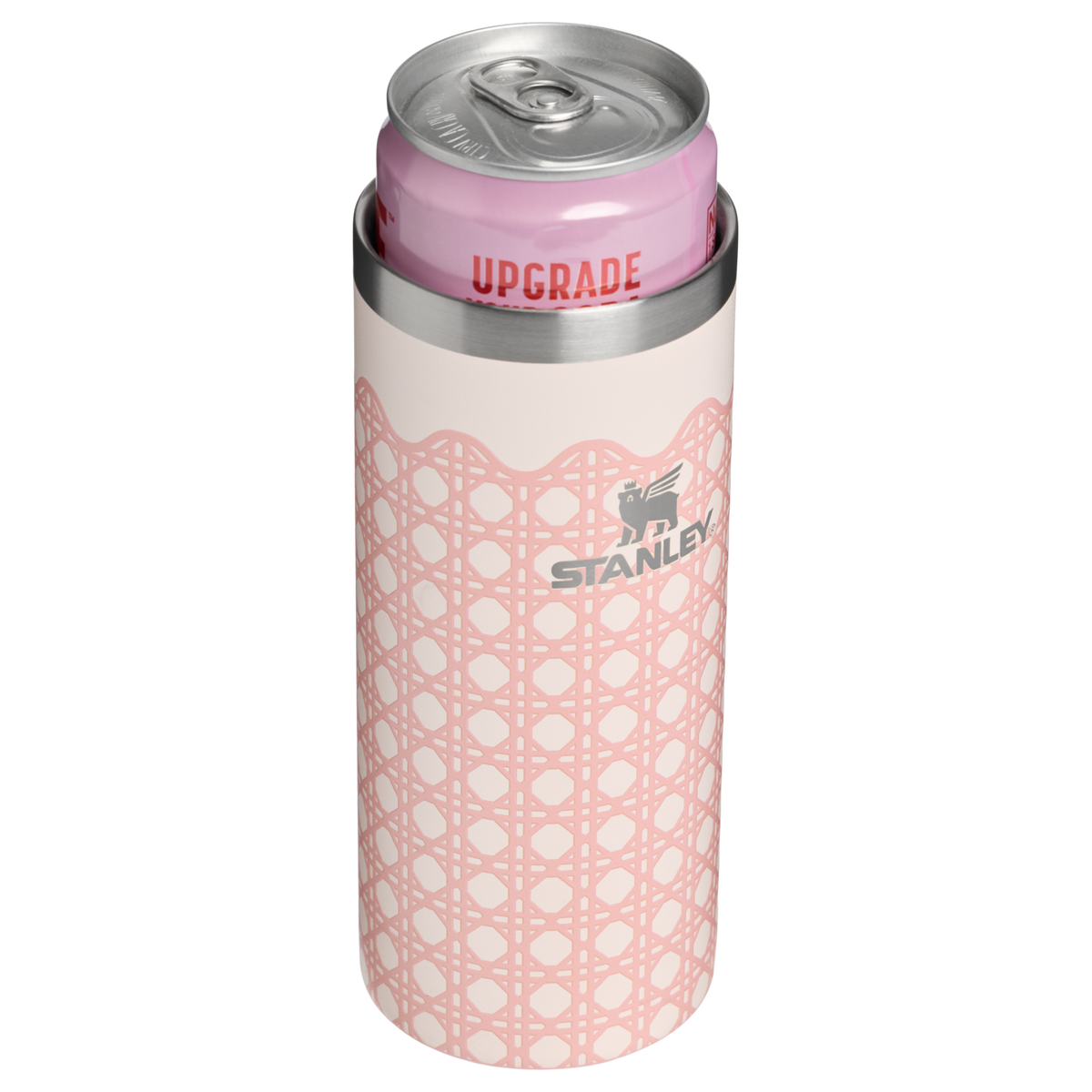 Stanley 1913 The Everyday Slim Can Cooler Cup 10 OZ in Rose Quartz Rattan