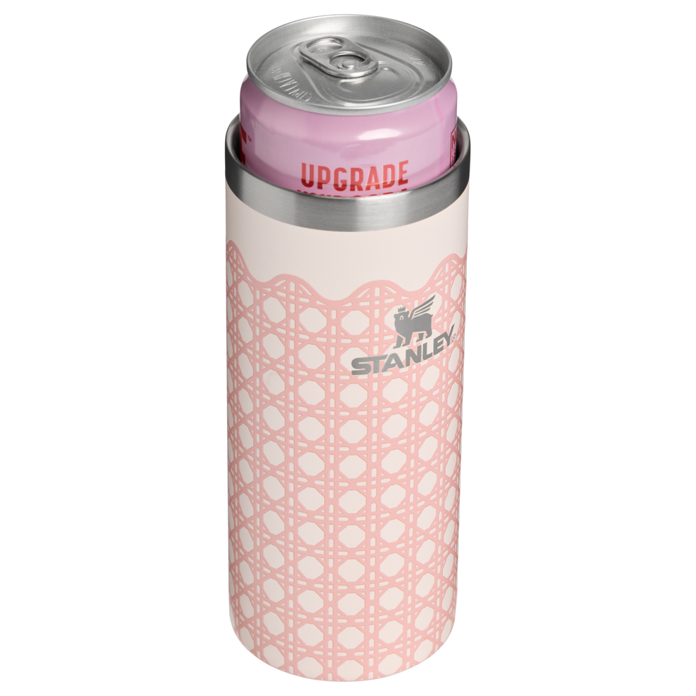 Stanley 1913 The Everyday Slim Can Cooler Cup 10 OZ in Rose Quartz Rattan