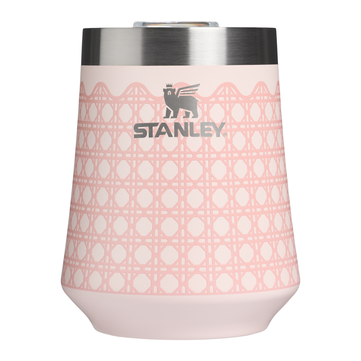 Stanley 1913 The Reserve Wine Tumbler 11 OZ in Rose Quartz Rattan