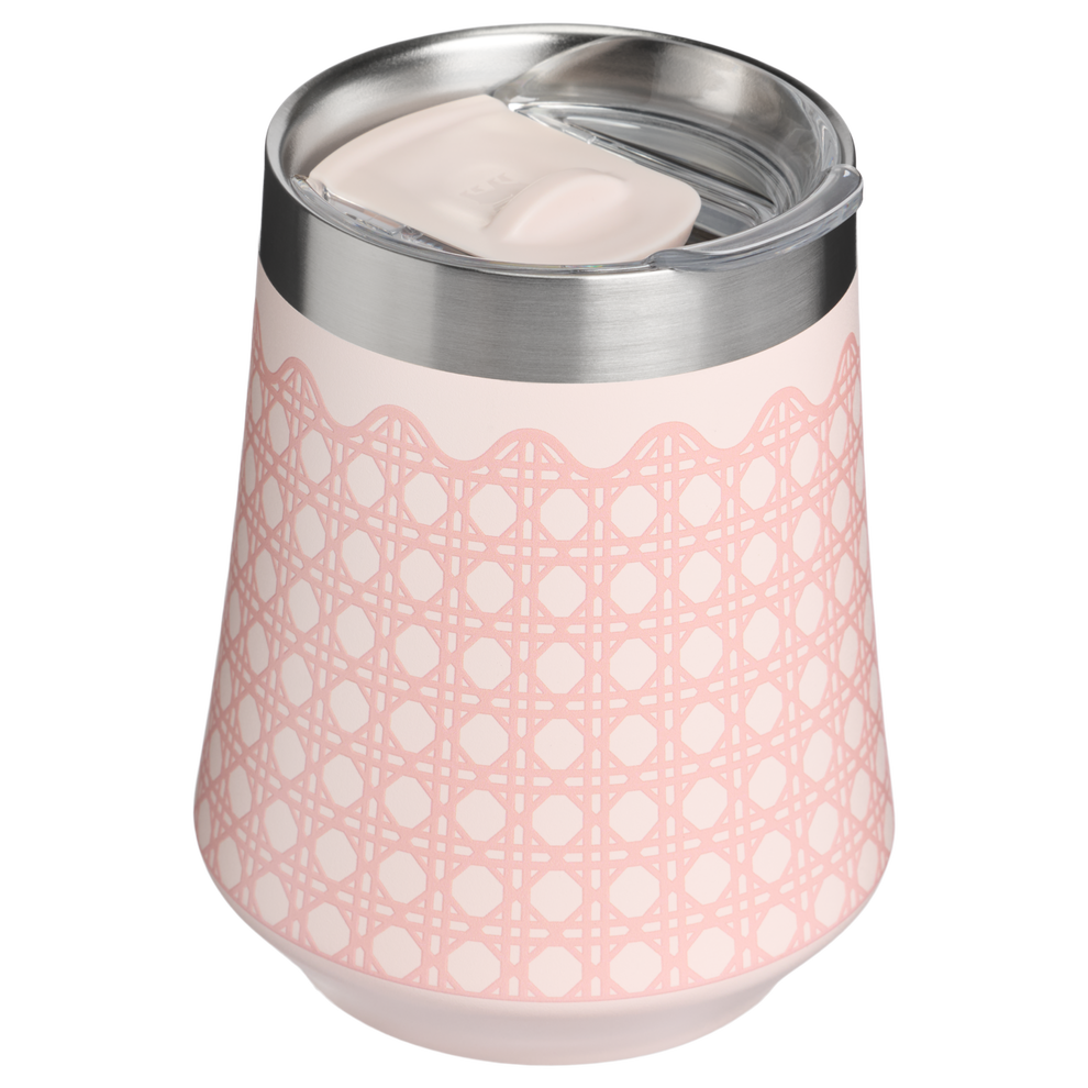 Stanley 1913 The Reserve Wine Tumbler 11 OZ in Rose Quartz Rattan