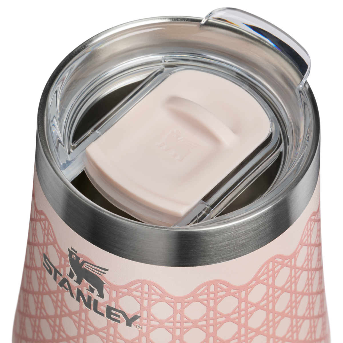 Stanley 1913 The Reserve Wine Tumbler 11 OZ in Rose Quartz Rattan