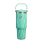 Swatch for Stanley 1913 The IceFlow™ Flip Straw Tumbler 30 OZ in Dream Green Tile | Front View
