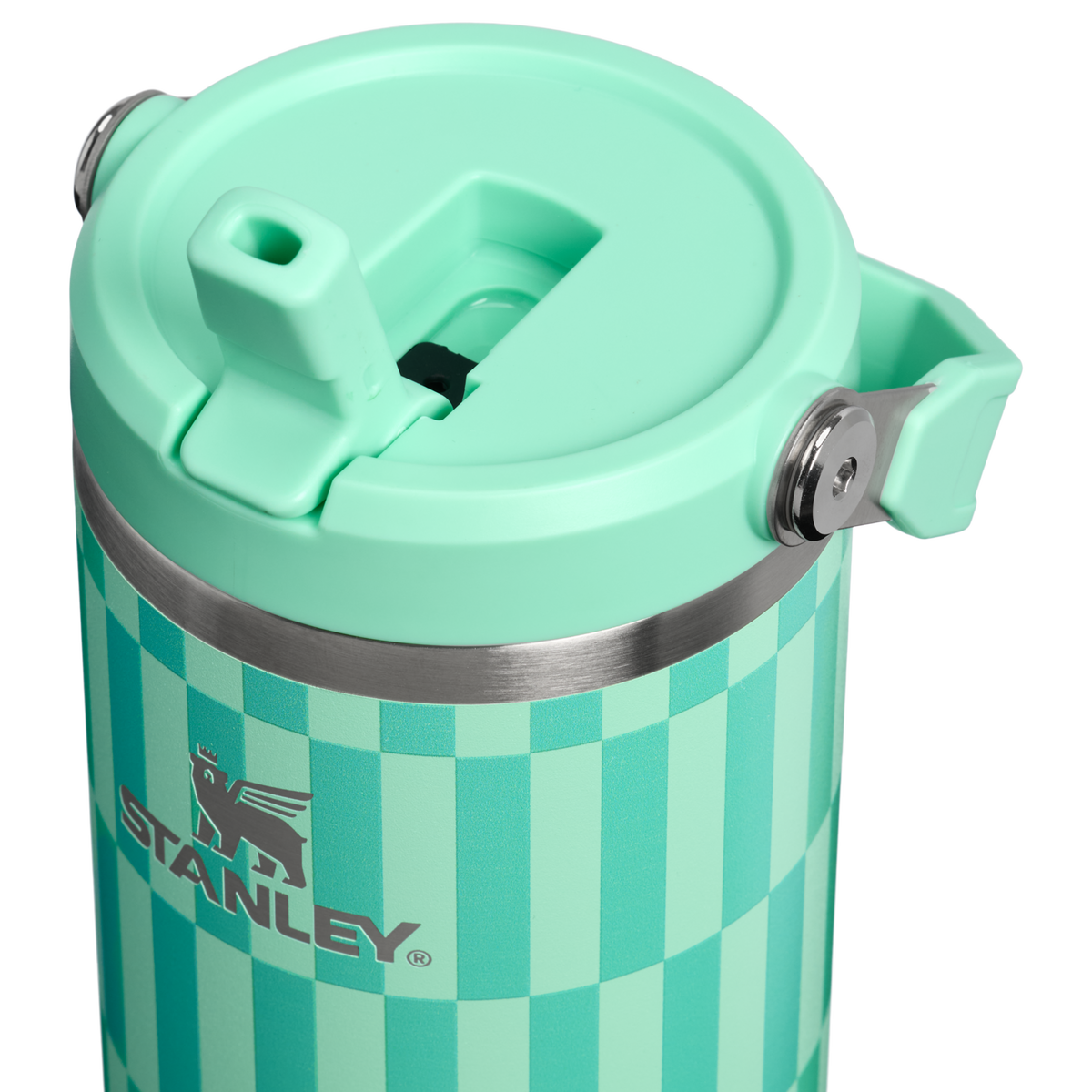 Stanley 1913 The IceFlow™ Flip Straw Tumbler 30 OZ in Dream Green Tile | Lid Detailed View