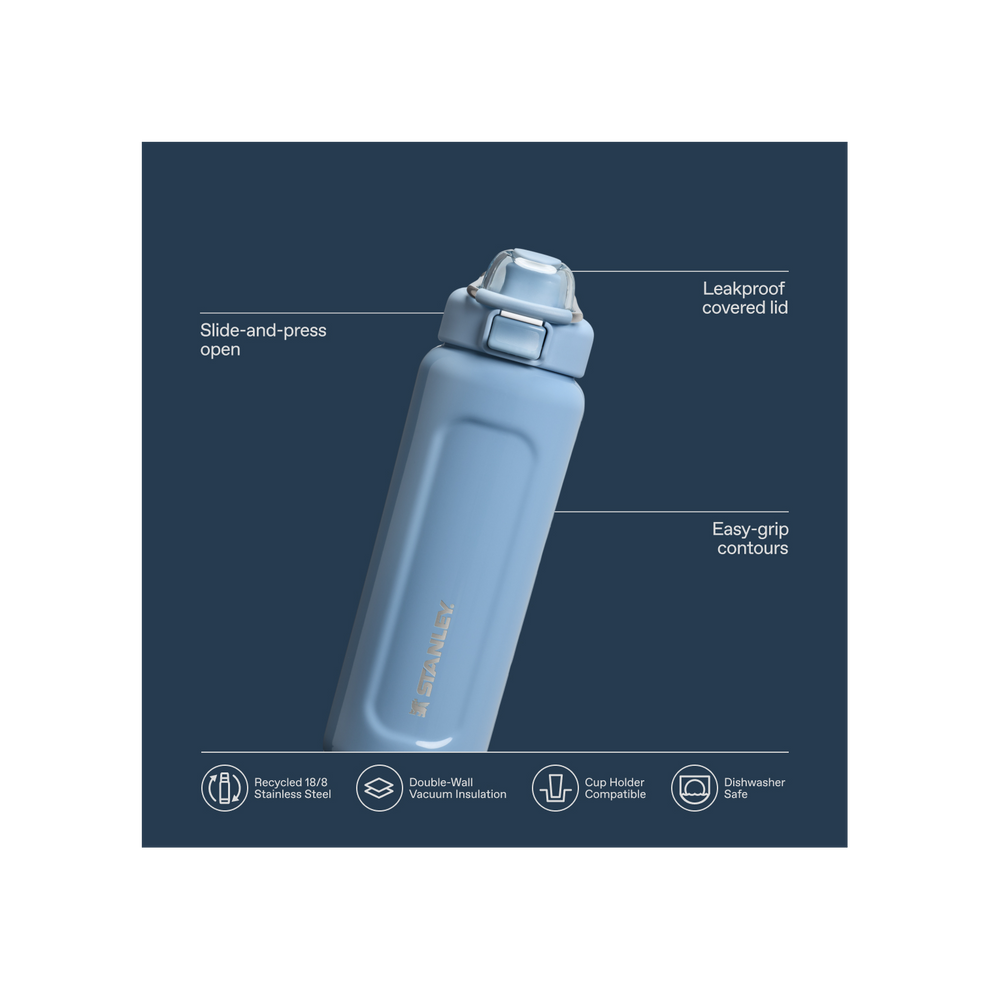 Stanley 1913 The Wellspring Bottle 24 OZ in Slate Blue Gloss