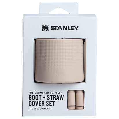 Stanley 1913 Stanley Quencher Boot and Straw Cover Set 14 OZ in Sand | Front View