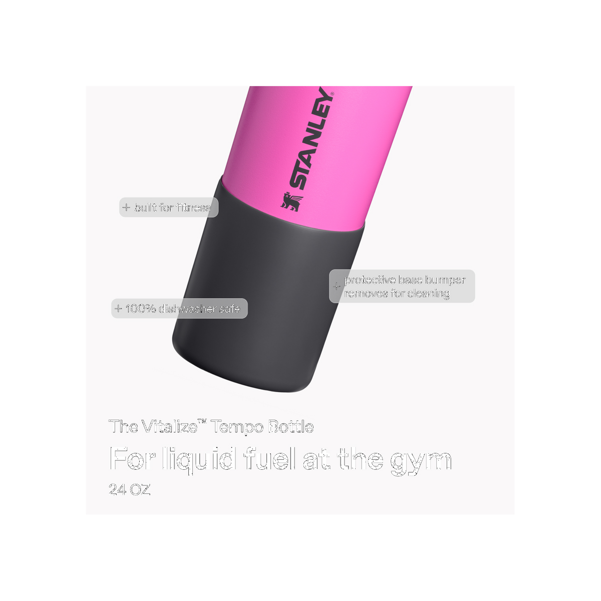Stanley 1913 The Vitalize™ Tempo Bottle 24 OZ in Hot Pink | Infographic View