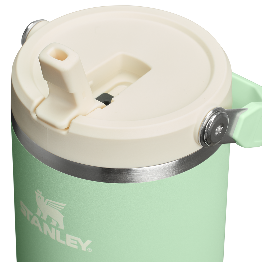 Stanley 40 OZ IceFlow Stainless Steel Water Bottle In Pistachio Green with Flip Straw