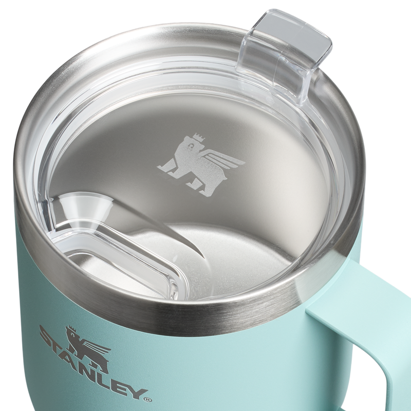Stanley 1913 Classic Legendary Camp Mug 12 OZ in Seafoam | Lid Detailed View