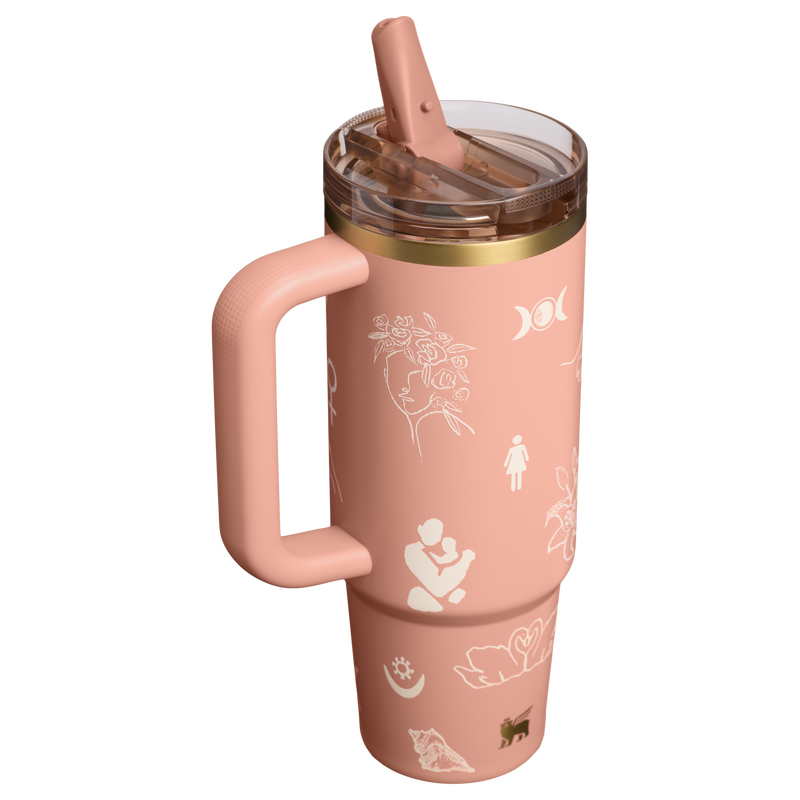 Stanley 1913 The Stanley 1913 x Nest Quencher® ProTour Flip Straw Tumbler 30 OZ in Her Symbols, Her Story | Back View