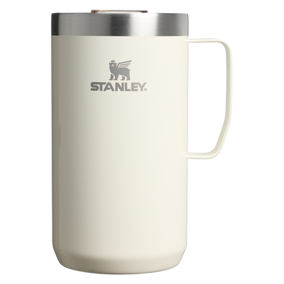 Stanley 1913 The Stay-Hot Camp Mug 24 OZ in Cream Gloss | Front View