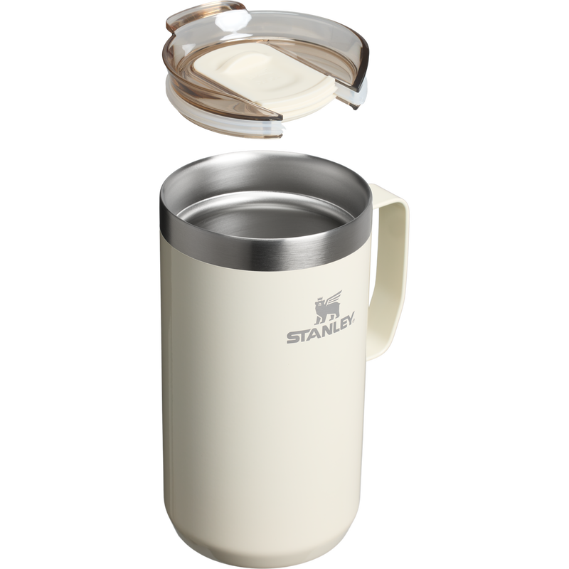 Stanley 1913 The Stay-Hot Camp Mug 24 OZ in Cream Gloss | Cross Section View