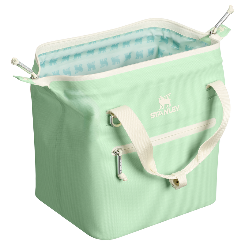Stanley 1913 The All Day Julienne Mini Cooler 10 Can 7.4 QT 7.0 L in Pistachio | Open View