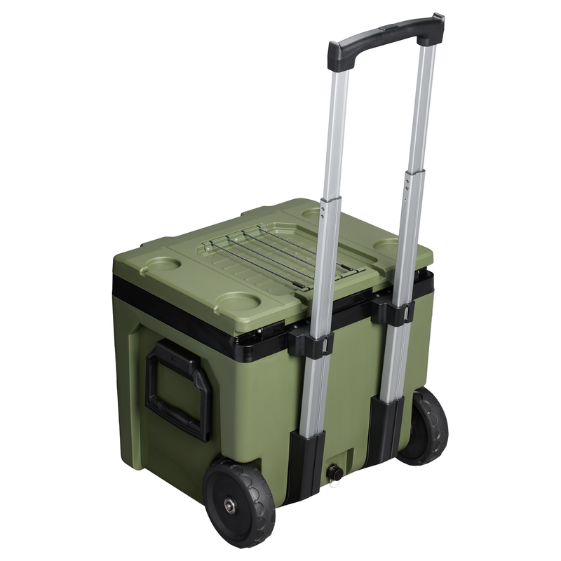 Stanley 1913 The Cold For Days Wheeled Outdoor Cooler 50 QT in Dried Pine | Back View