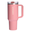 Stanley 40 OZ IceFlow Flip Straw Stainless Steel Tumbler In Pink Mesa