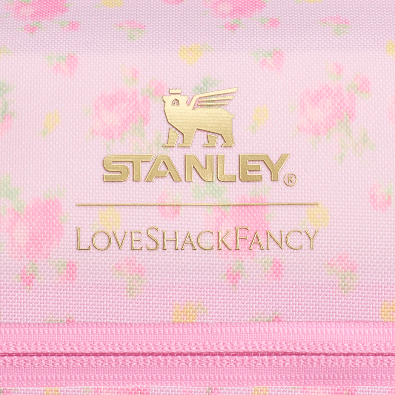Stanley 1913 Stanley 1913 x LoveShackFancy All Day Madeleine Mini Cooler Backpack 20 Can 14 QT 13.2 L in Ibiza Sunset | Back Detailed View