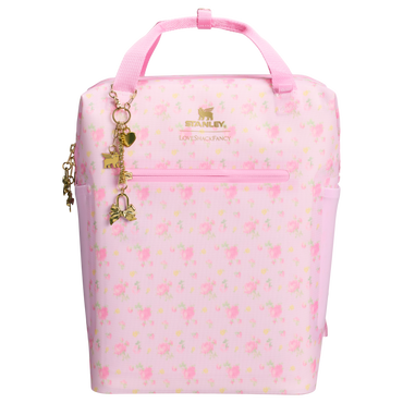 Stanley LoveShackFancy 14 QT All Day Madeleine Mini Cooler Backpack in Ibiza Sunset Pink