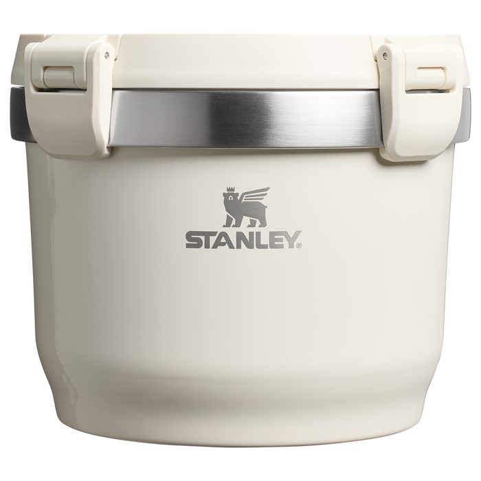 Stanley Fresh-To-Table 3 qt Leakproof Crock in Cream White with sealed lid and side latches