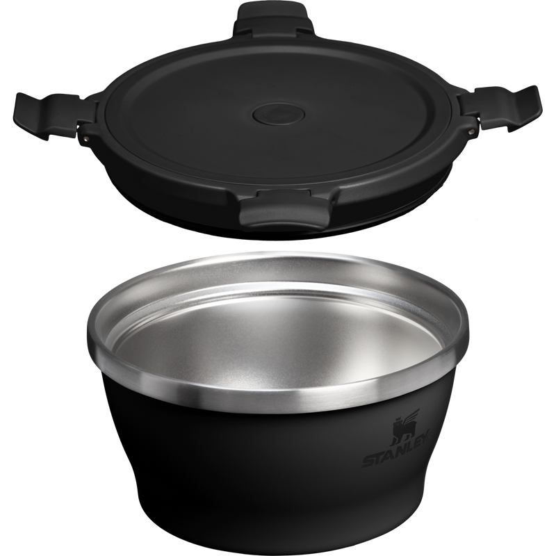 Stanley 1913 The Fresh-To-Table Leakproof Bowl 1 QT in Black 2.0 | Cross Section View
