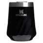 Stanley 11 oz Swirl Wine Stainless Steel Tumbler In Black Gloss