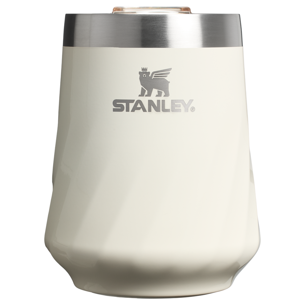 Stanley 11 oz Swirl Wine Stainless Steel Tumbler In Cream White Gloss