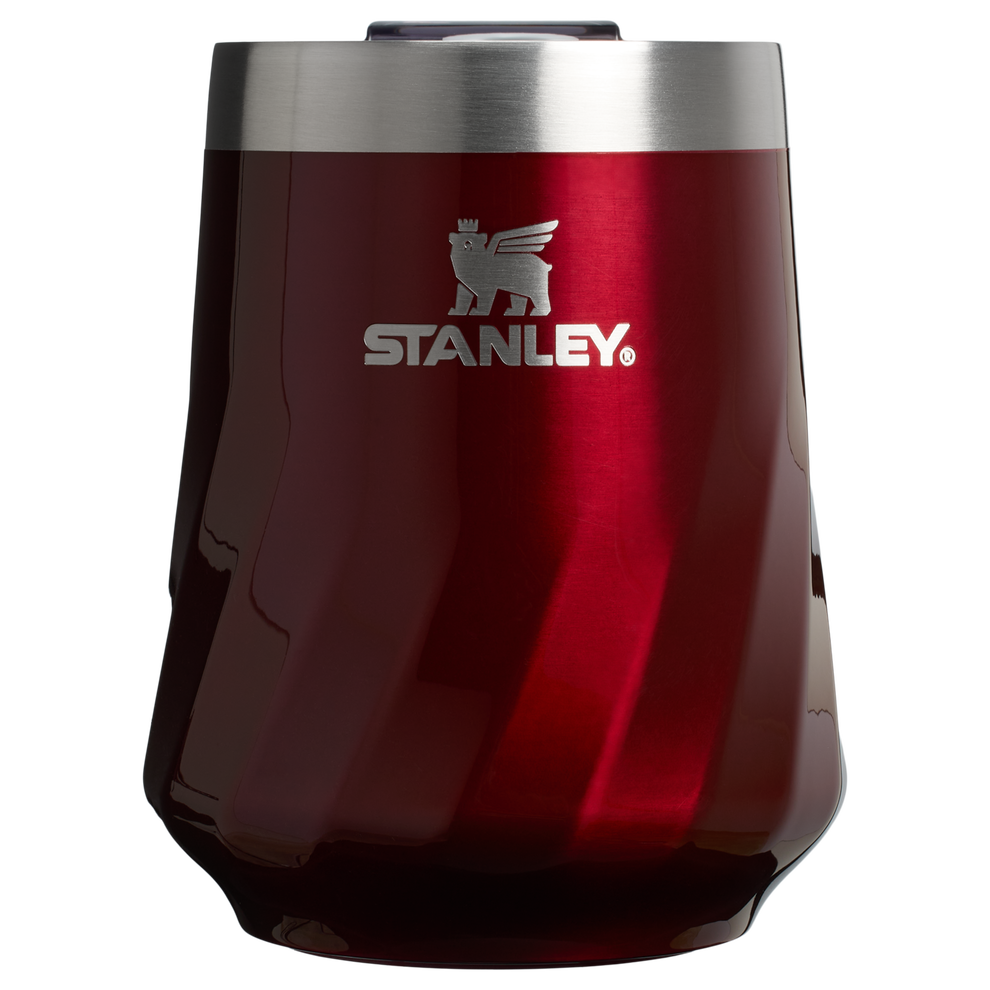 Stanley 11 oz Swirl Wine Stainless Steel Tumbler In Garnet Shine Red