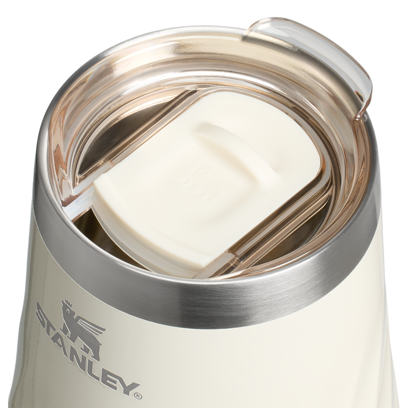 Stanley 1913 The Textured Reserve Wine Tumbler 11 OZ in Cream Gloss | Lid Detailed View