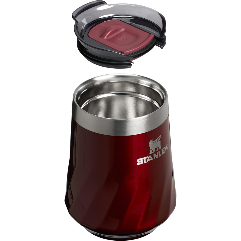 Stanley 1913 The Textured Reserve Wine Tumbler 11 OZ in Garnet Shine | Cross Section View